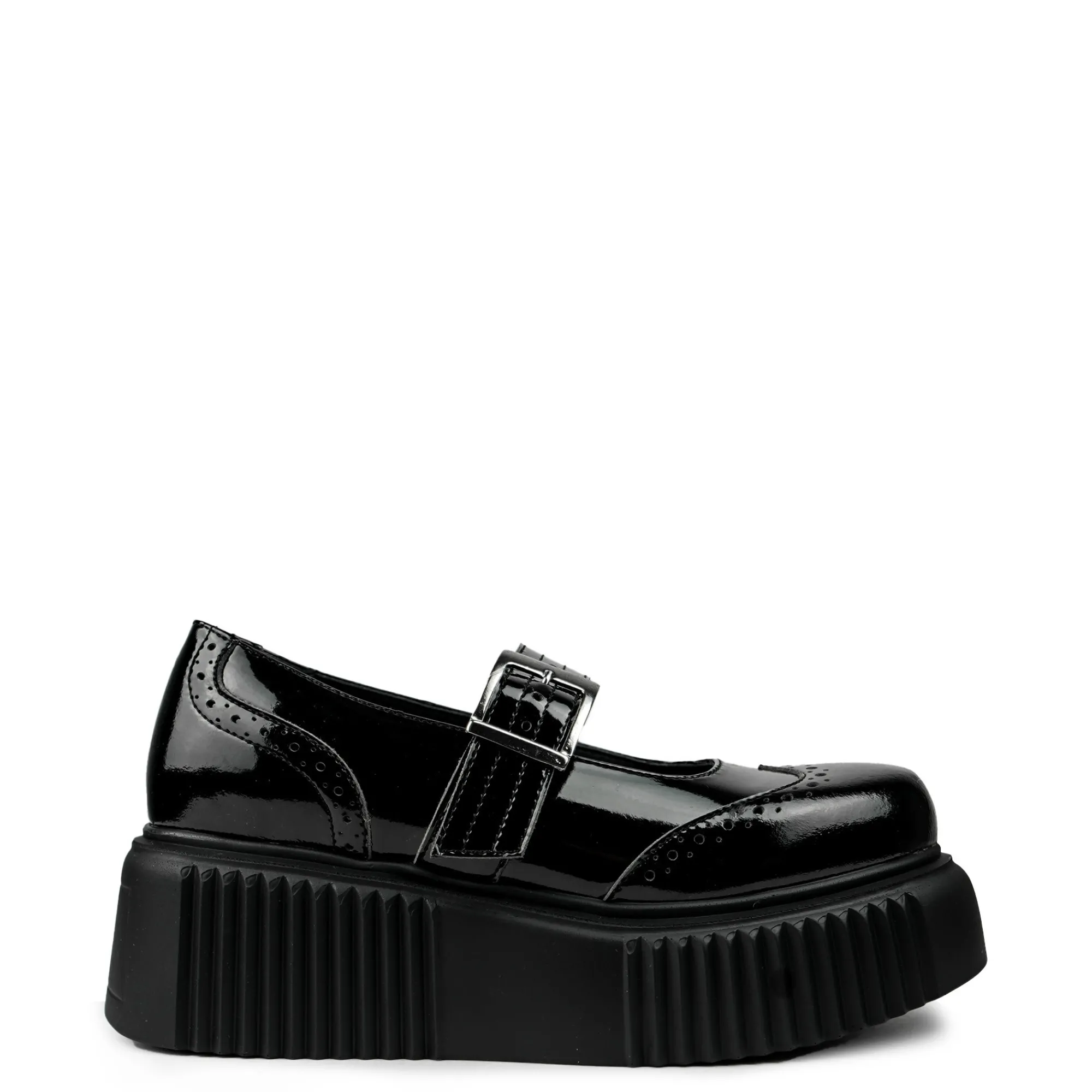 ALTERCORE Buty Wegańskie|Platformy>Anabelle Vegan Black Patent