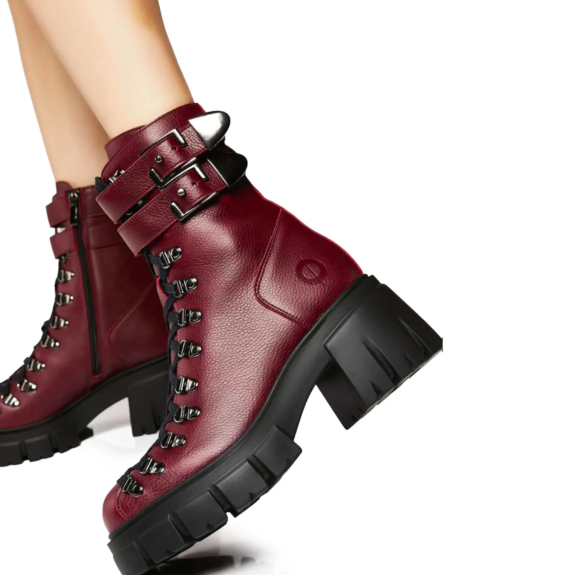 ALTERCORE Buty Wegańskie|Botki>Chloe II Vegan Burgundy
