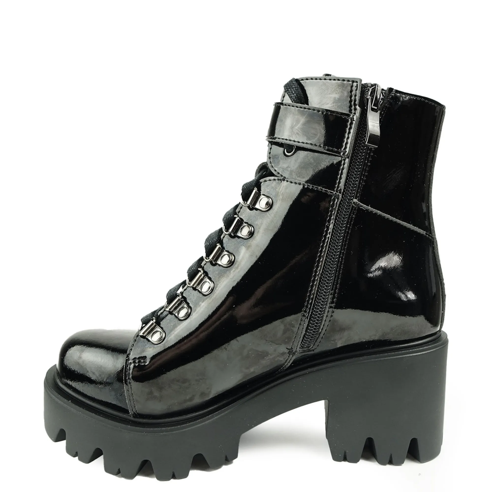 ALTERCORE Buty Wegańskie|Botki>Enid Vegan Black Patent