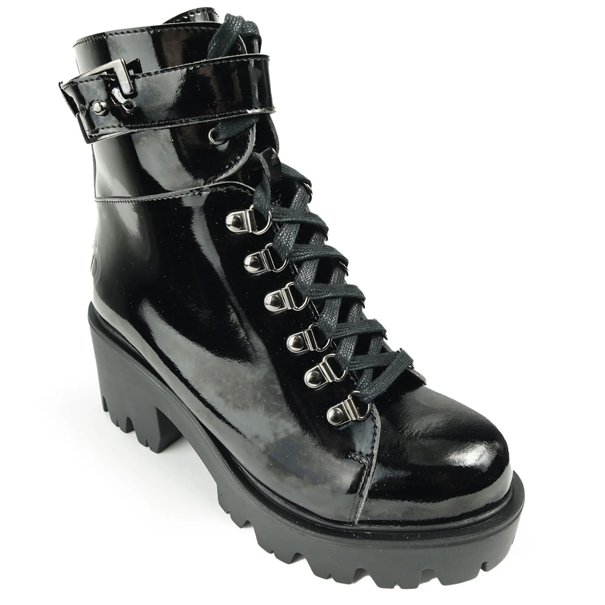ALTERCORE Buty Wegańskie|Botki>Enid Vegan Black Patent