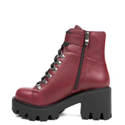 ALTERCORE Buty Wegańskie|Botki>Enid Vegan Burgundy