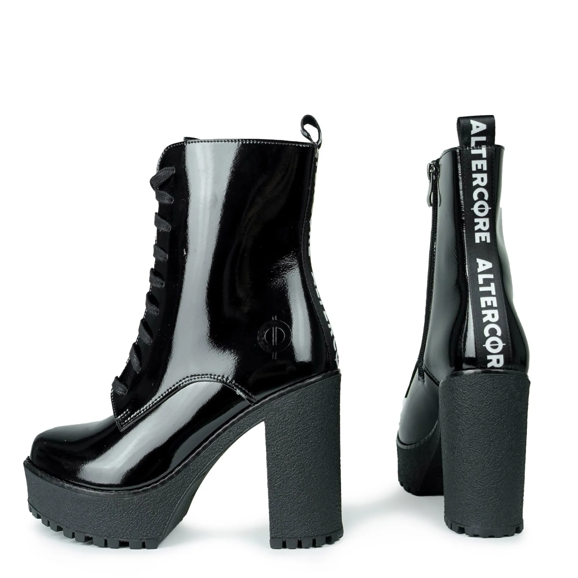 ALTERCORE Buty Wegańskie|Botki>Ivy Vegan Black Patent
