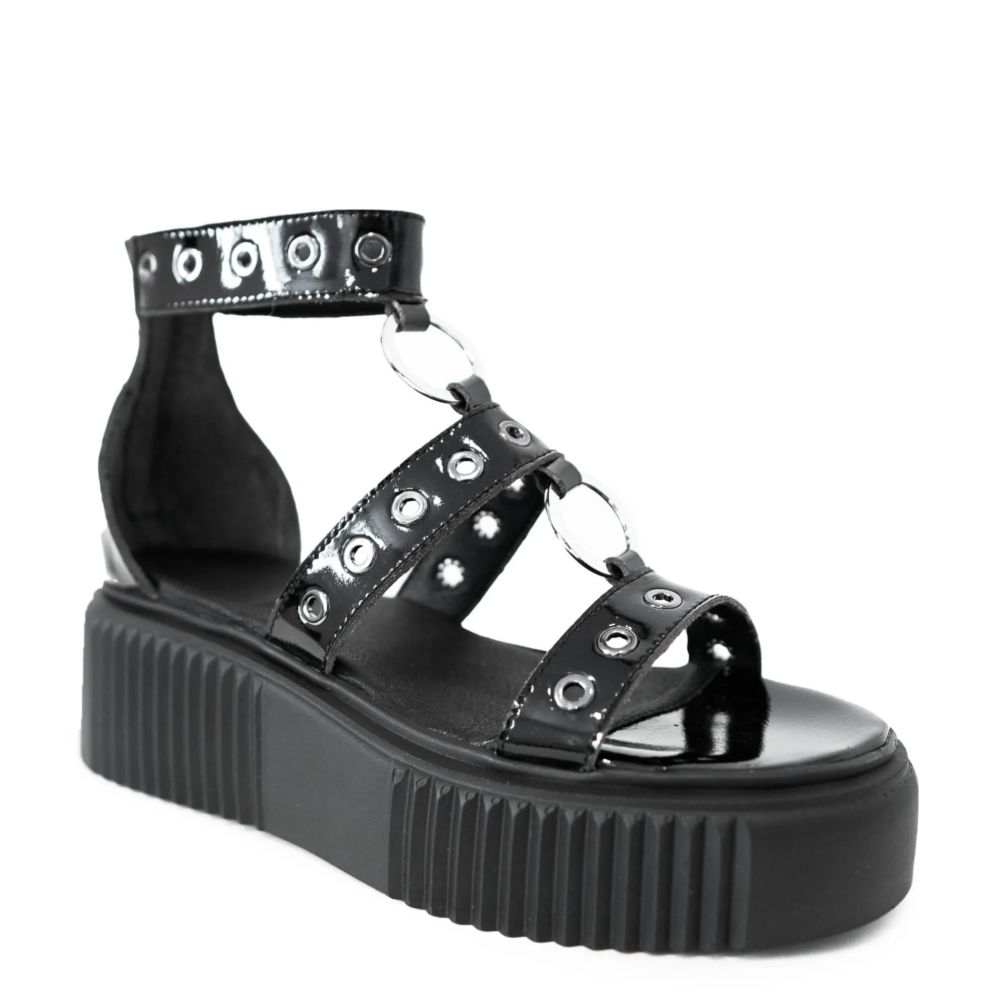 ALTERCORE Buty Wegańskie|Platformy>PIPER VEGAN BLACK PATENT