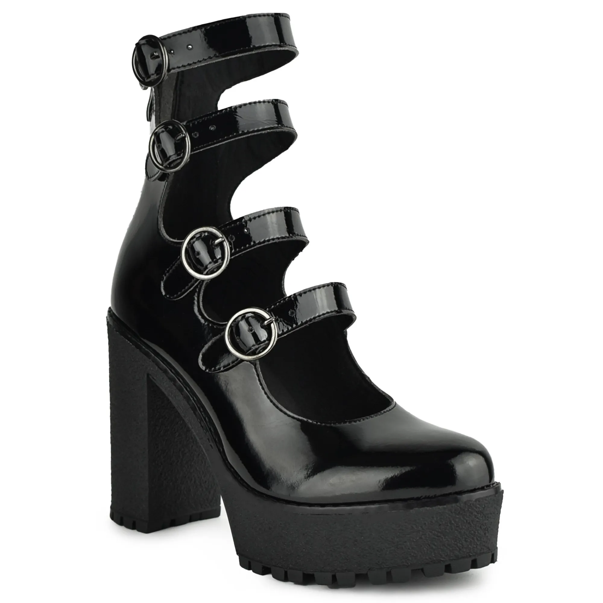 ALTERCORE Buty Wegańskie|Botki>Rossie Vegan Black Patent