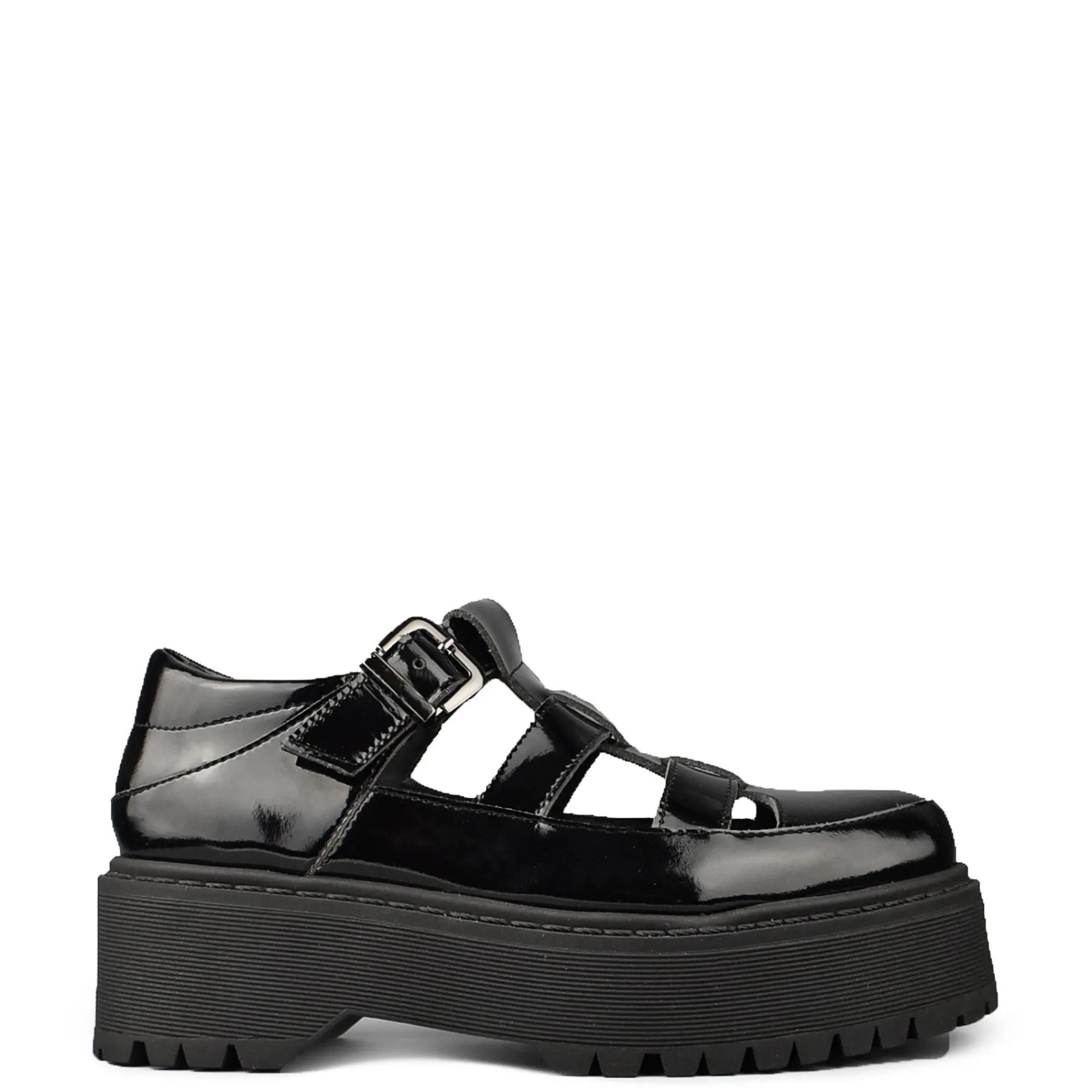 ALTERCORE Buty Wegańskie|Platformy>Silvia Vegan Black Patent
