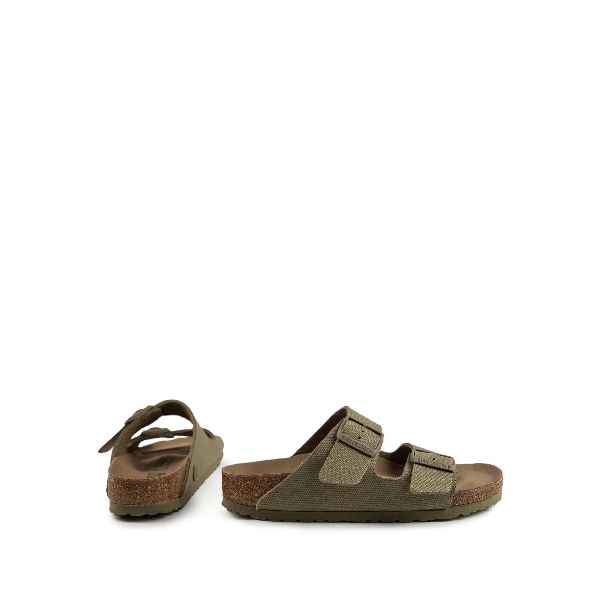 Birkenstock Buty Wegańskie|Klapki>Arizona 1024065 Vegan TEX Canvas Faded Khaki