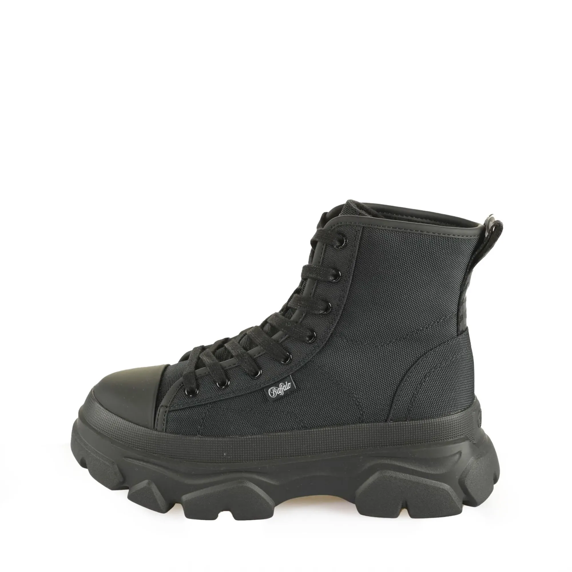 Buffalo Buty Wegańskie|Platformy>1622509 CADE LACE UP HI BLACK