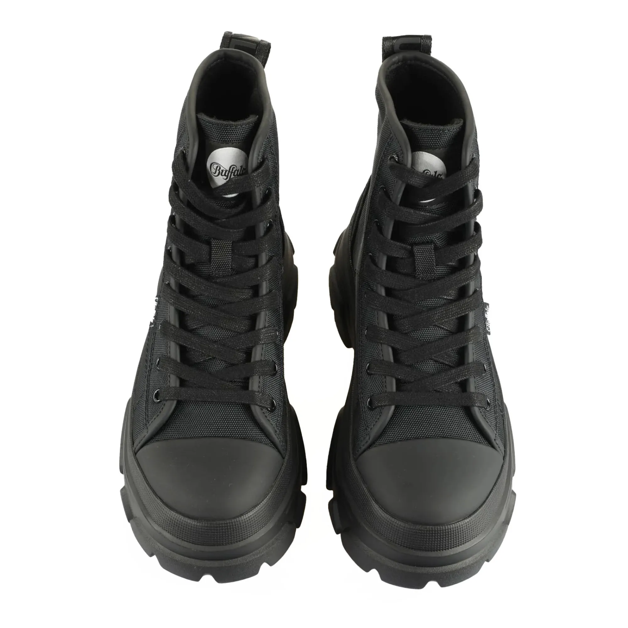 Buffalo Buty Wegańskie|Platformy>1622509 CADE LACE UP HI BLACK