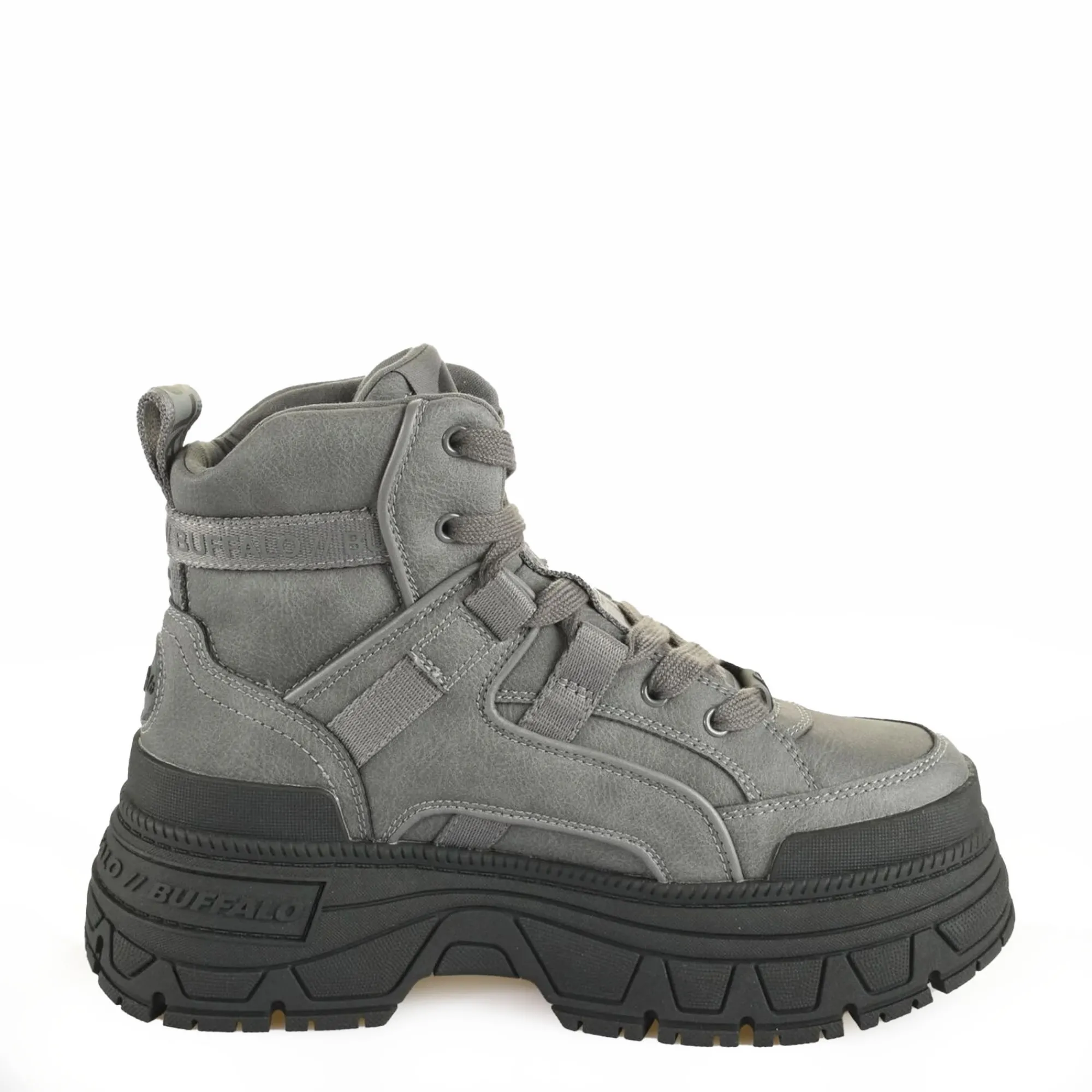 Buffalo Buty Wegańskie|Botki>1622522 FUSION HYB MID GREY