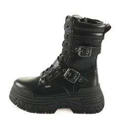 Buffalo Buty Wegańskie|Platformy>1622518 FUSION LACE UP BIKER BLACK