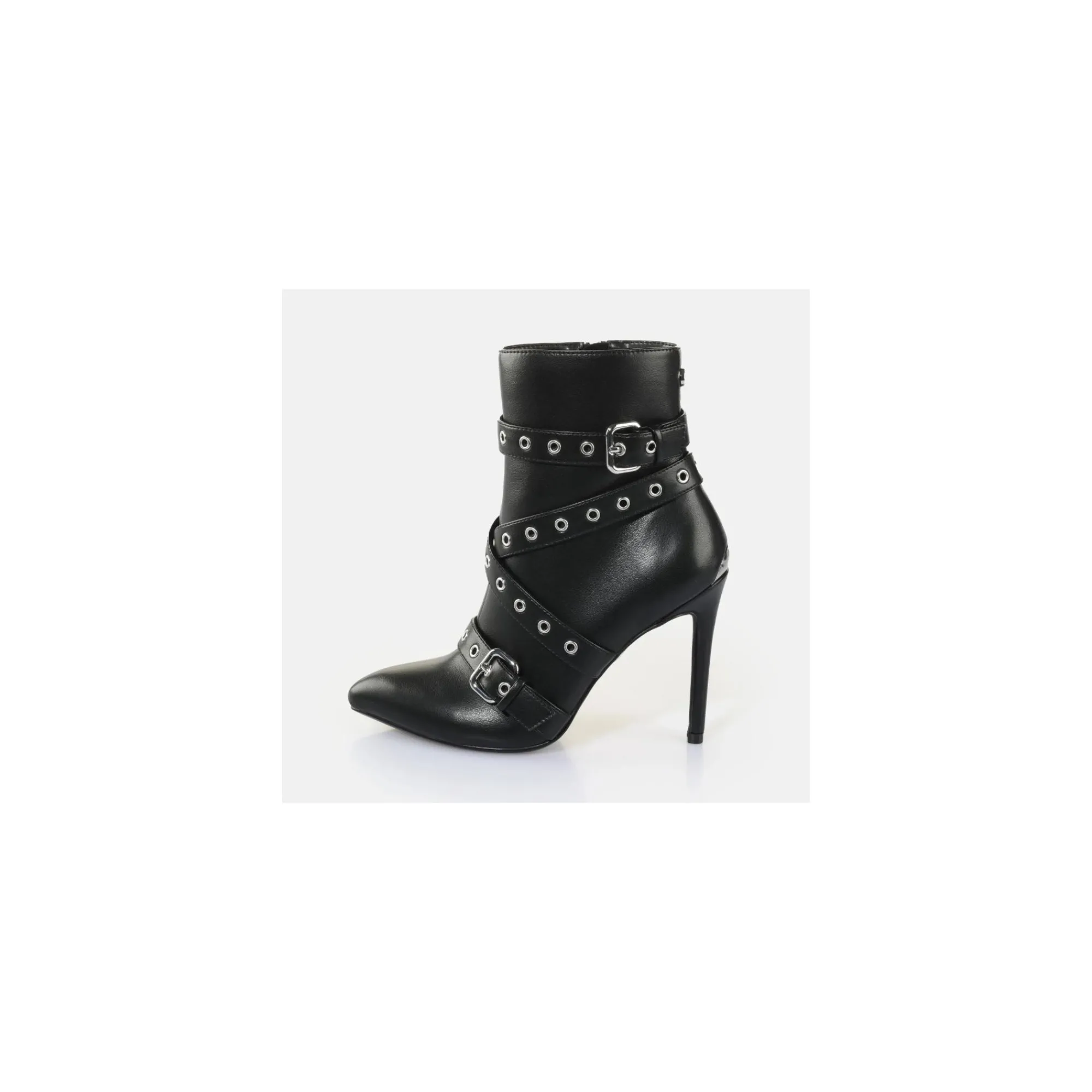 Buffalo Buty Wegańskie|Półbuty>1292050 JULIET BELT BOOTIE BLACK