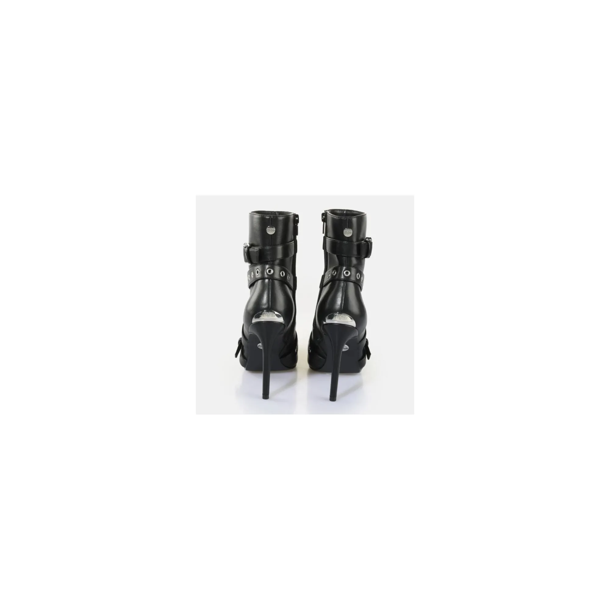 Buffalo Buty Wegańskie|Półbuty>1292050 JULIET BELT BOOTIE BLACK