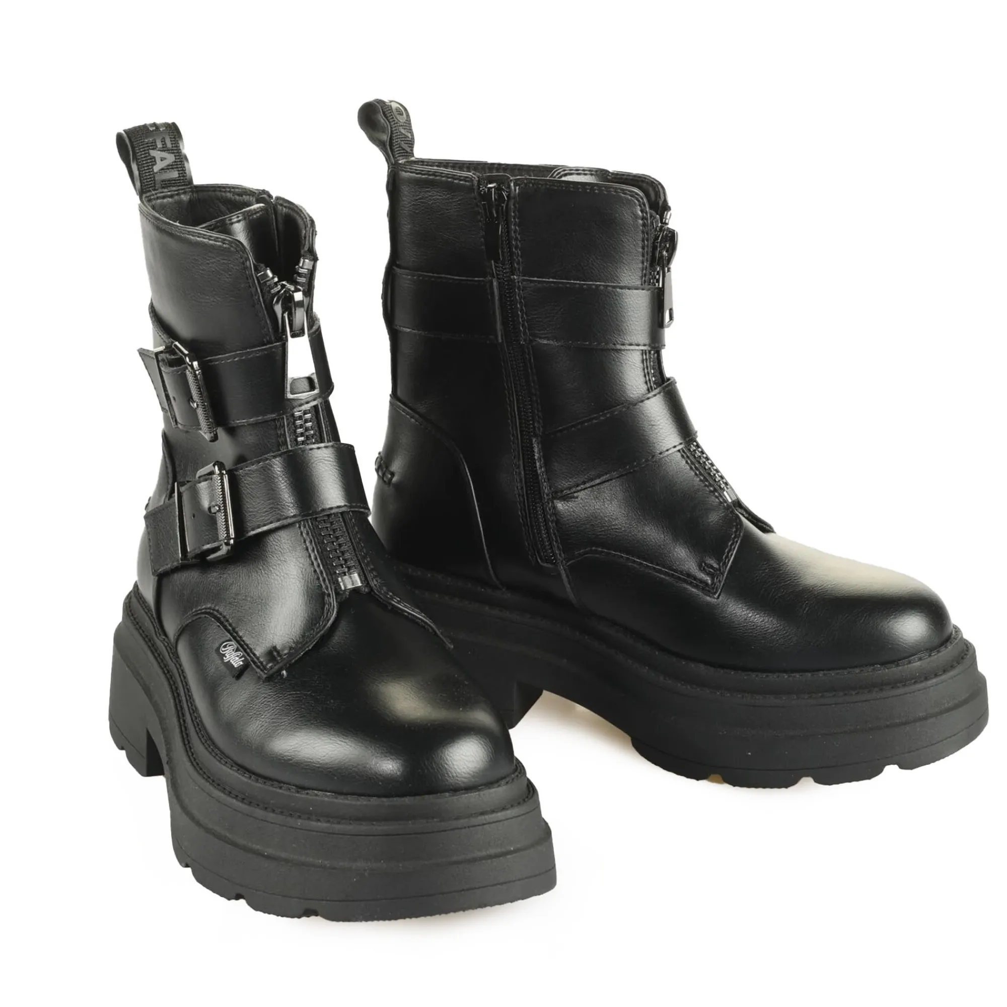 Buffalo Buty Wegańskie|Platformy>1622541 MARS BIKER BLACK
