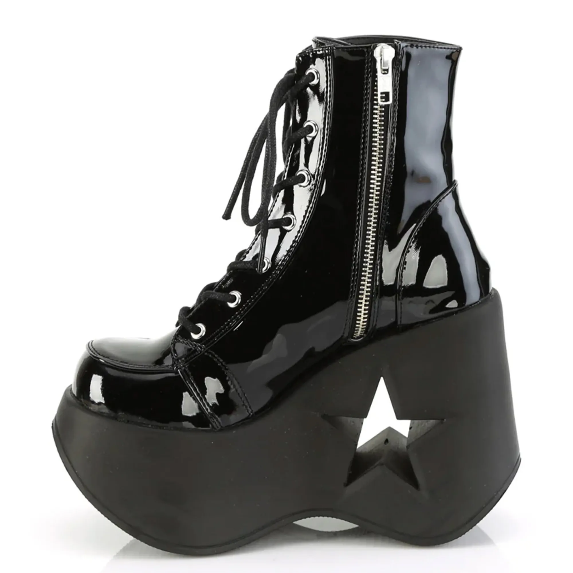 DemoniaCult Buty Wegańskie|Platformy>DEMONIA CULT DYNAMITE-106 BLACK PATENT
