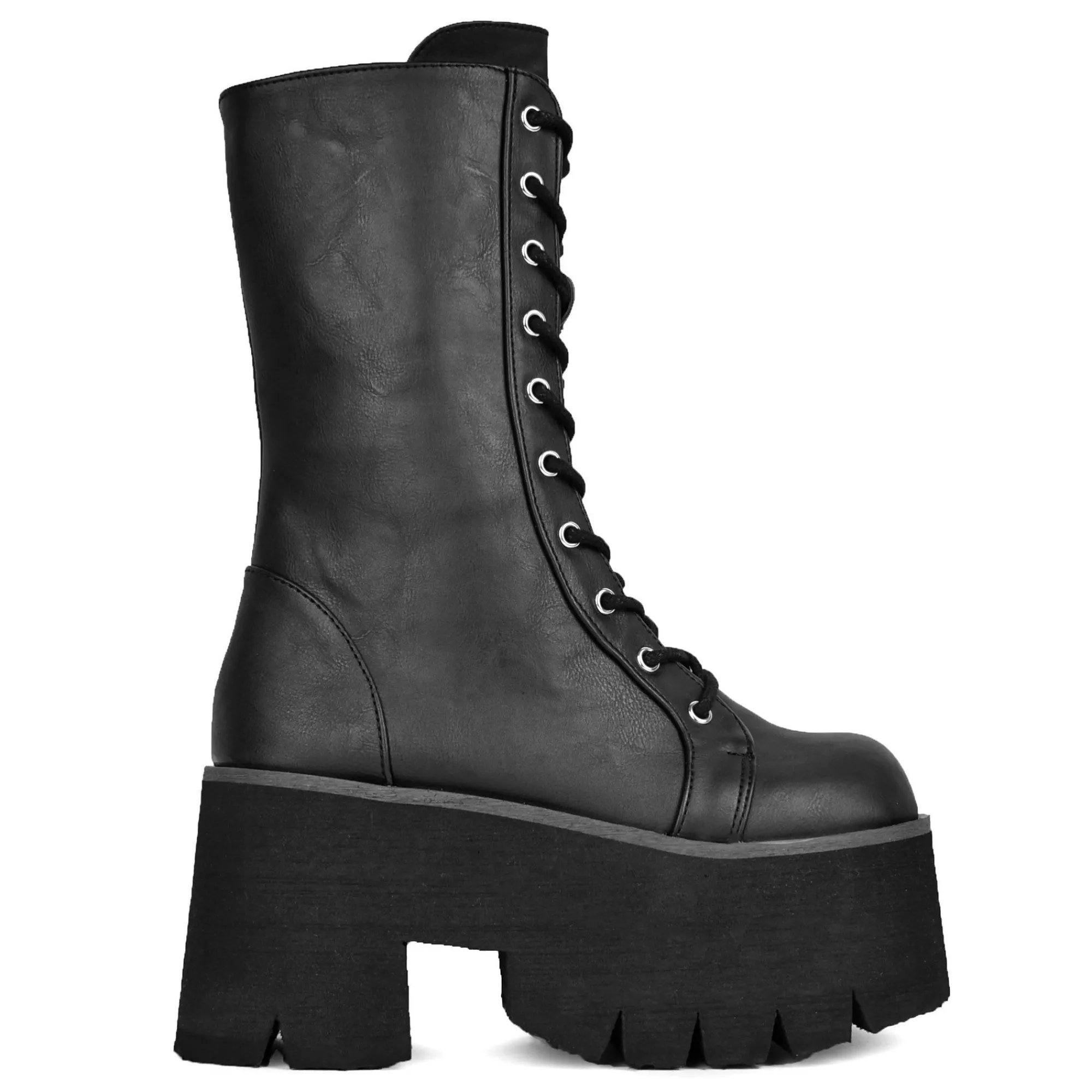 DemoniaCult Buty Wegańskie|Platformy>ASHES-105 Black