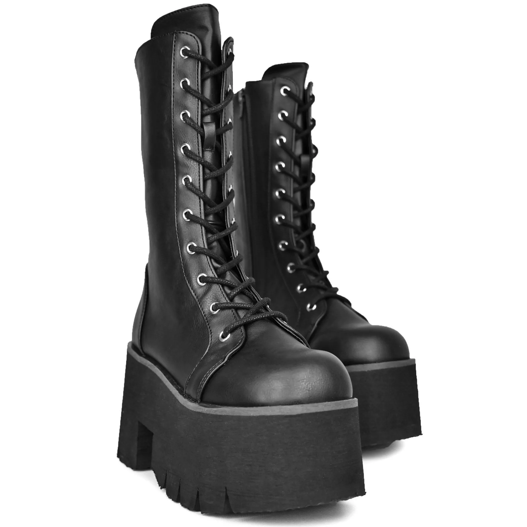 DemoniaCult Buty Wegańskie|Platformy>ASHES-105 Black