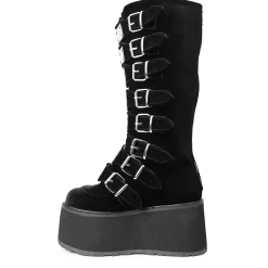 DemoniaCult Buty Wegańskie|Platformy>DAMNED-318 Black Velvet