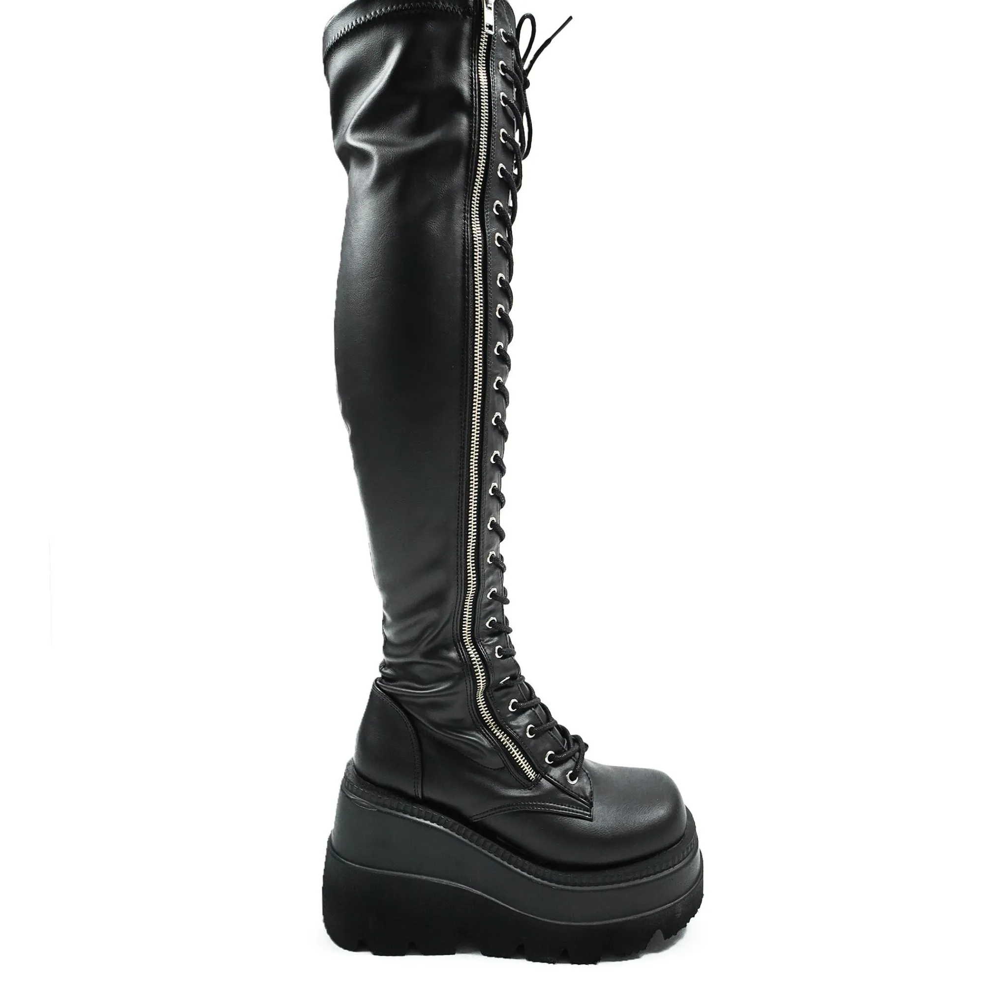 DemoniaCult Buty Wegańskie|Platformy>SHAKER-374 Vegan Black