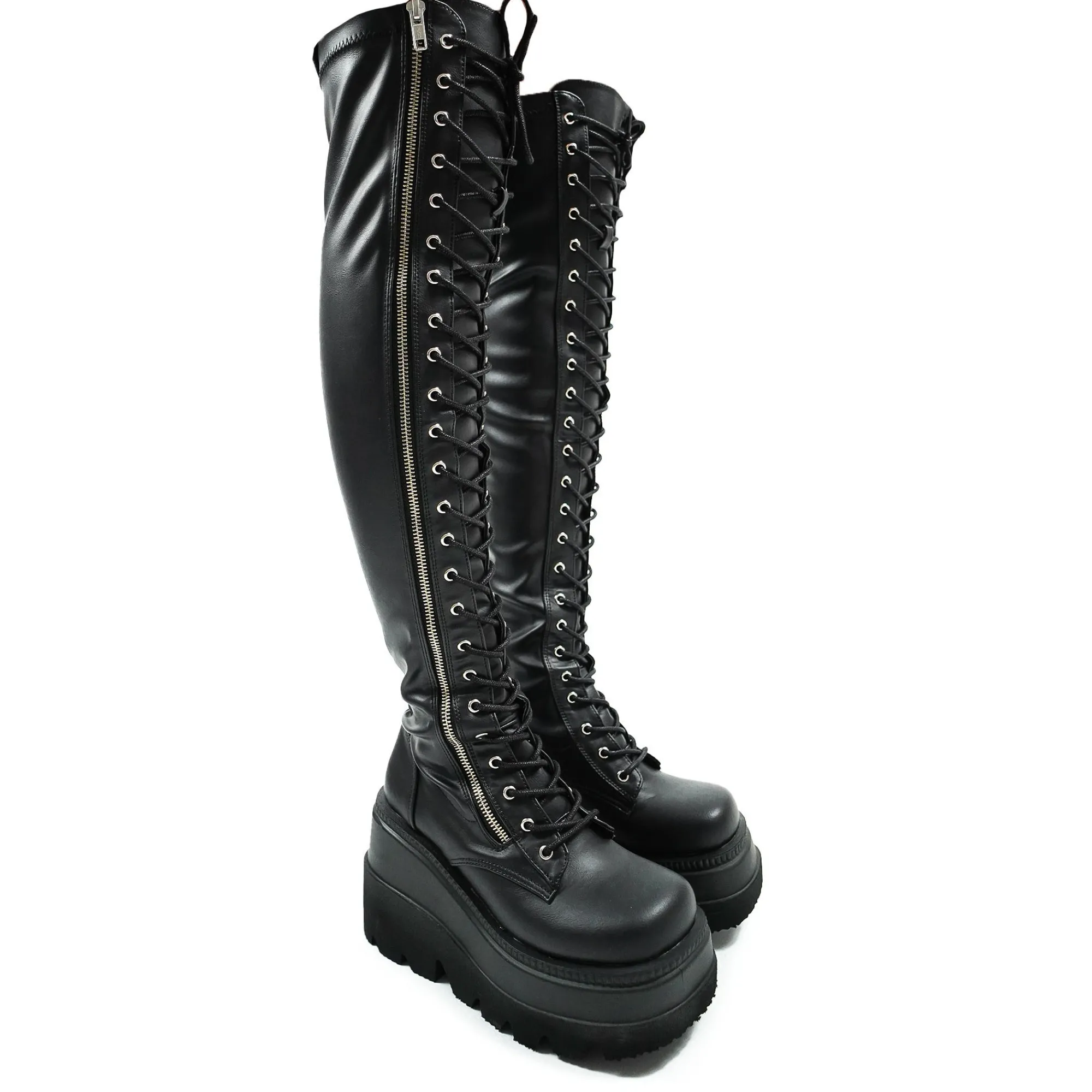 DemoniaCult Buty Wegańskie|Platformy>SHAKER-374 Vegan Black