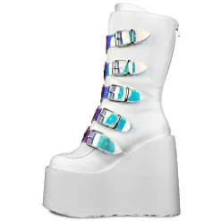 DemoniaCult Buty Wegańskie|Platformy>SWING-230 White