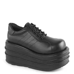 DemoniaCult Buty Wegańskie|Platformy>TEMPO-08 BLACK