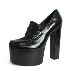 Jeffrey Campbell Nowości|Platformy>LONG-LAST U222-01 BLACK CRINKLE PATENT