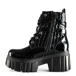 Koi Footwear Platformy|Botki>AW5 CROCK BLACK PATENT