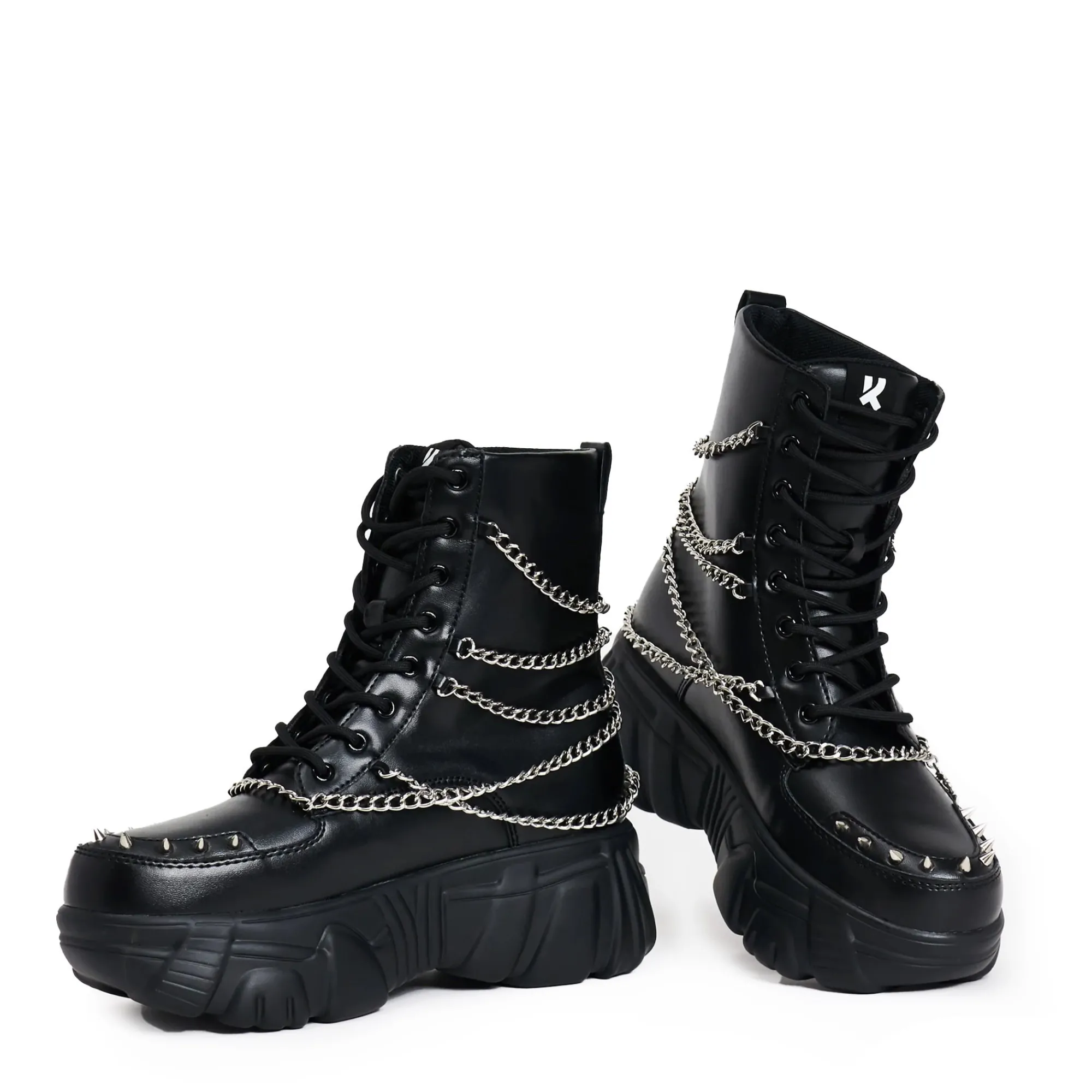 Koi Footwear Platformy|Półbuty>BONED CATCH BLACK