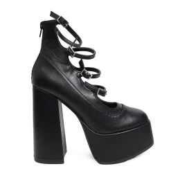 Koi Footwear Nowości|Botki>GURREN STRAPPY PLATFORM BLACK