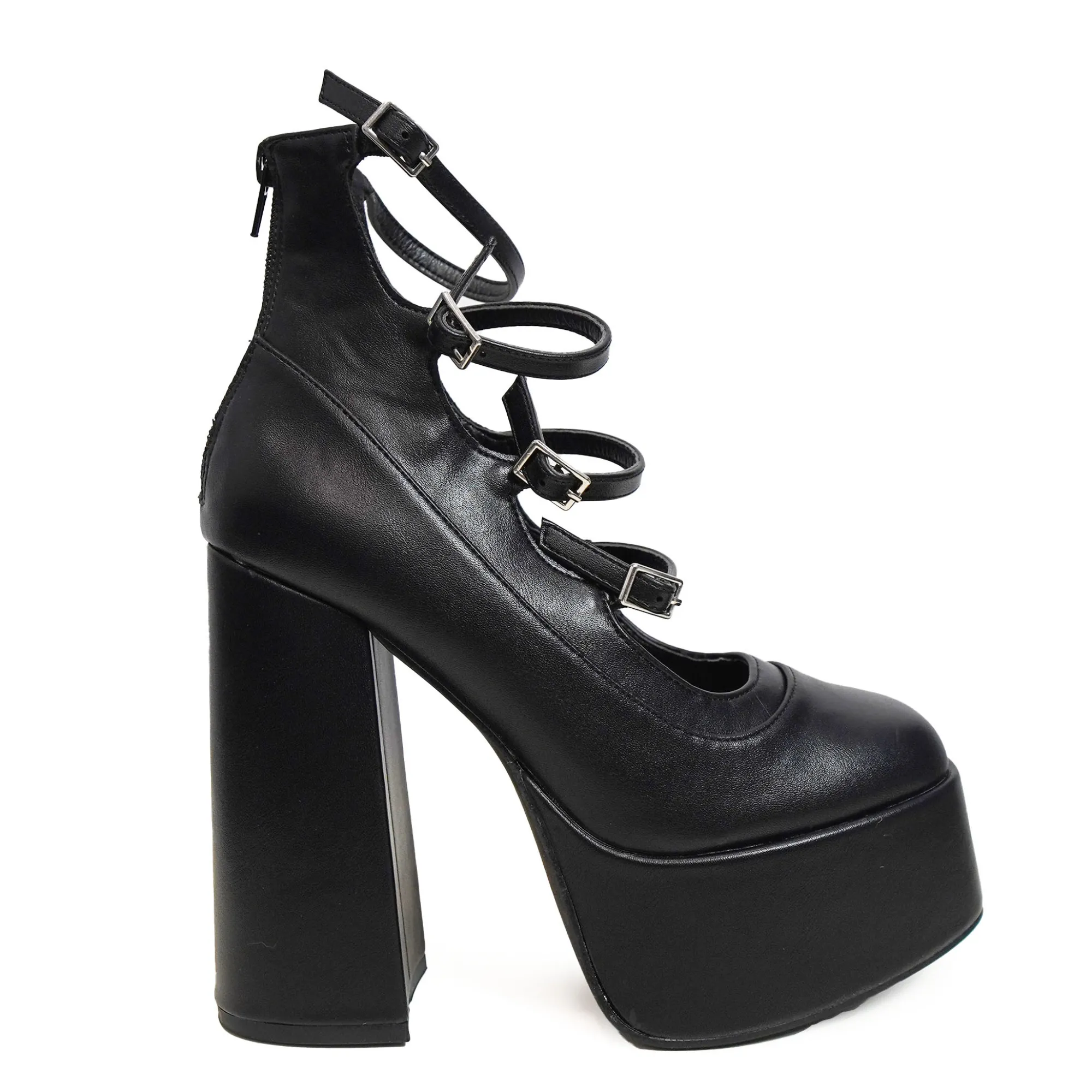 Koi Footwear Nowości|Botki>GURREN STRAPPY PLATFORM BLACK