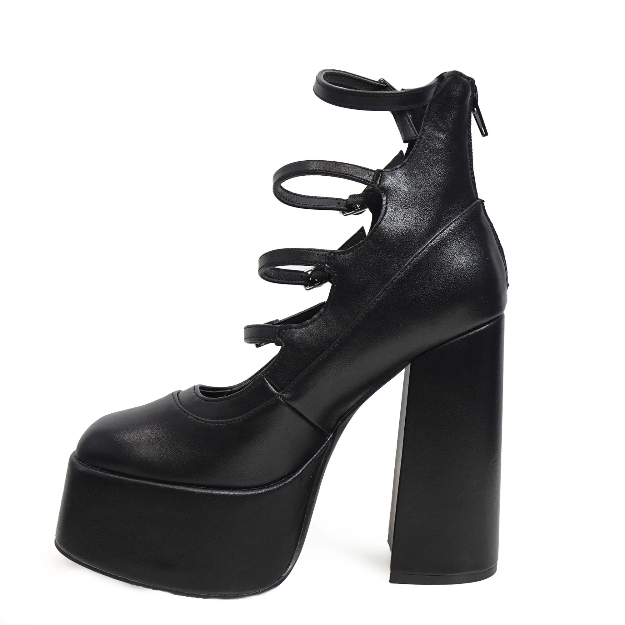 Koi Footwear Nowości|Botki>GURREN STRAPPY PLATFORM BLACK