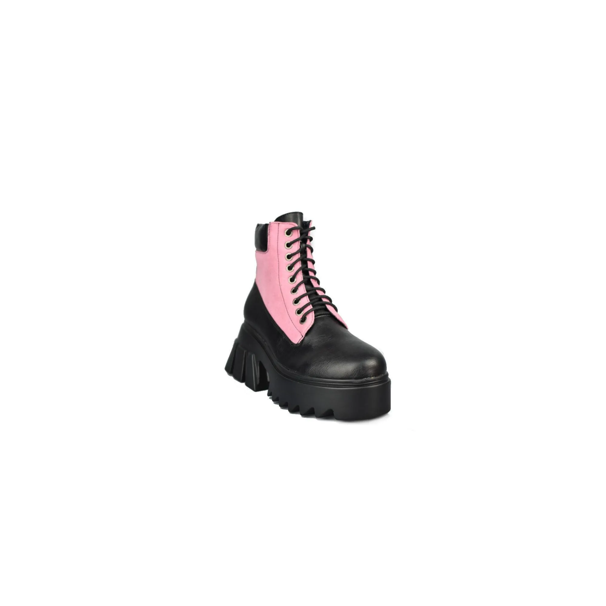 LAMODA Platformy|Trzewiki>LMF 606 Black/Pink