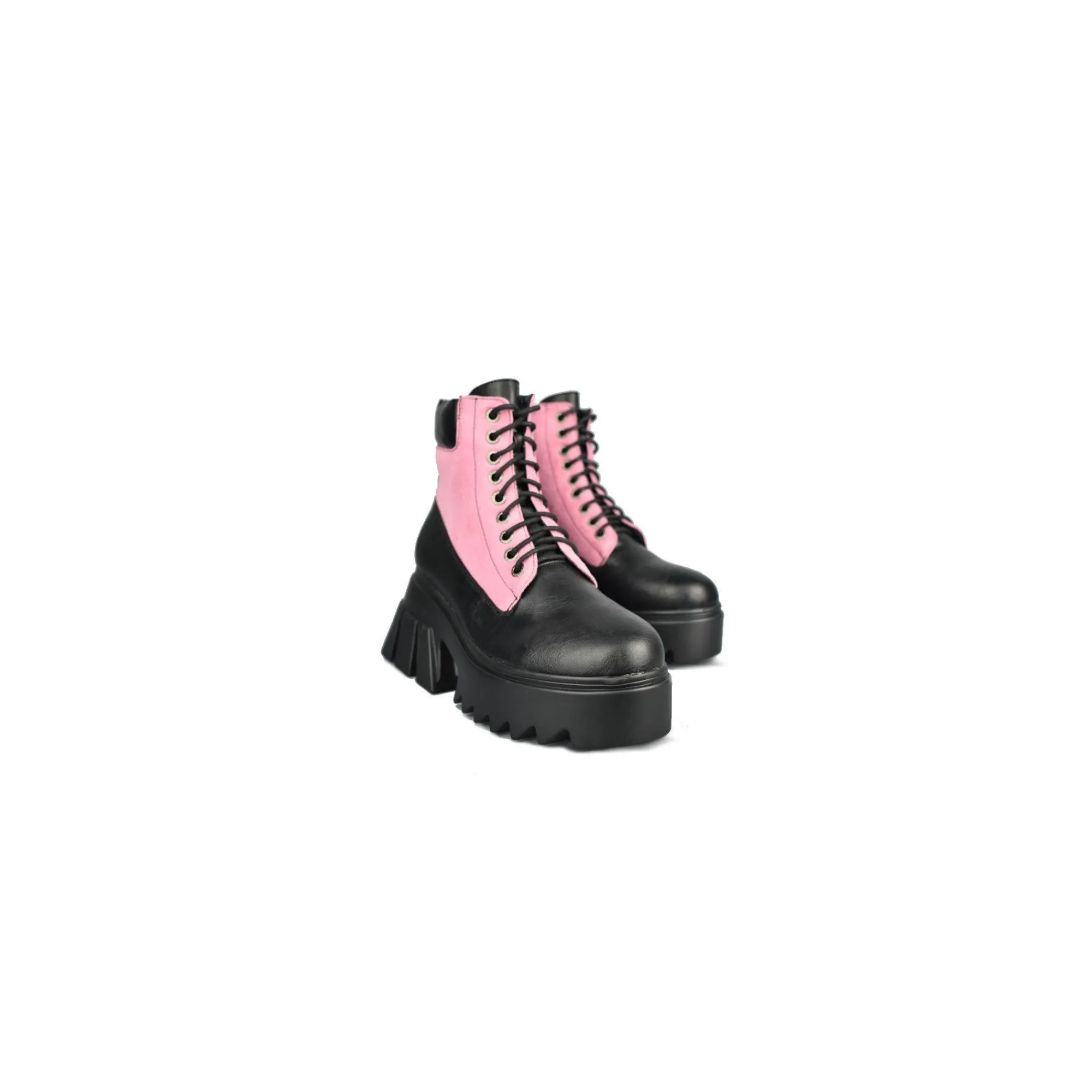 LAMODA Platformy|Trzewiki>LMF 606 Black/Pink